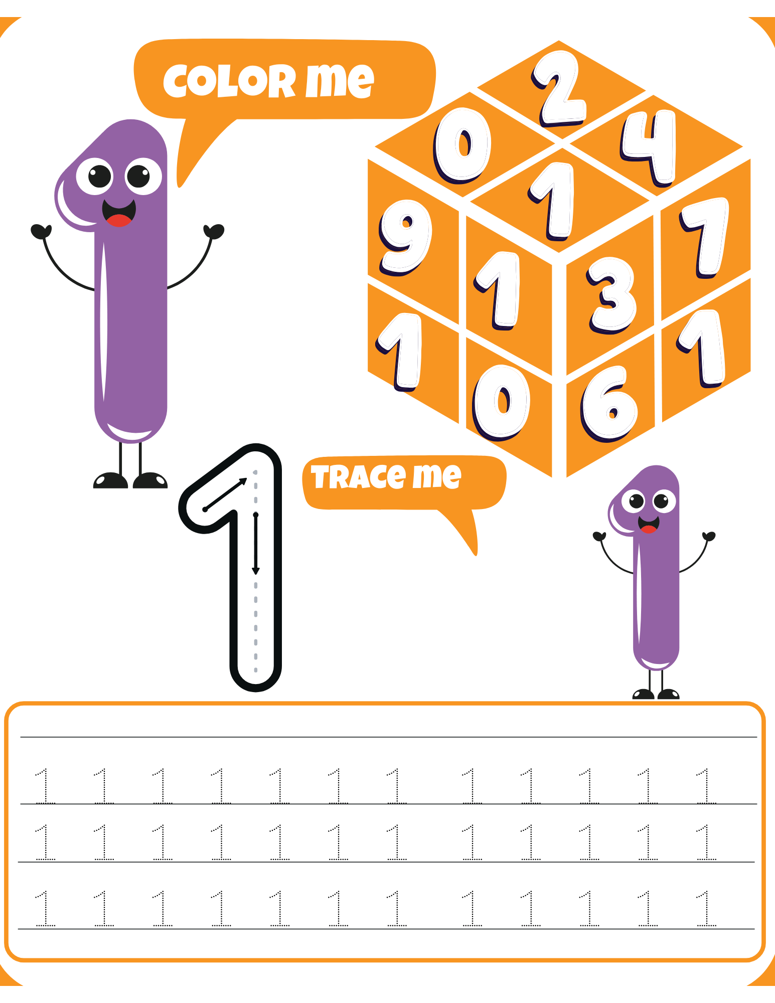 Number Tracing Worksheet